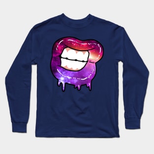 Drippy Space Lips Long Sleeve T-Shirt